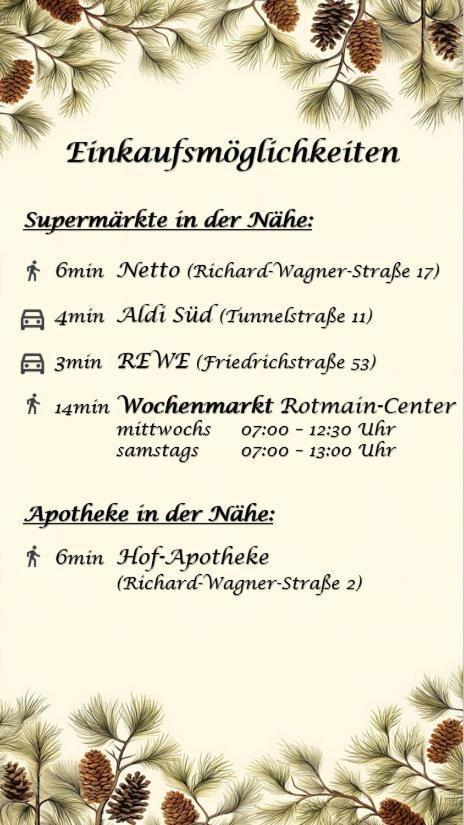 2-Zimmer Themen-Apartment Im Zentrum, Naehe Oper Bayreuth Zewnętrze zdjęcie